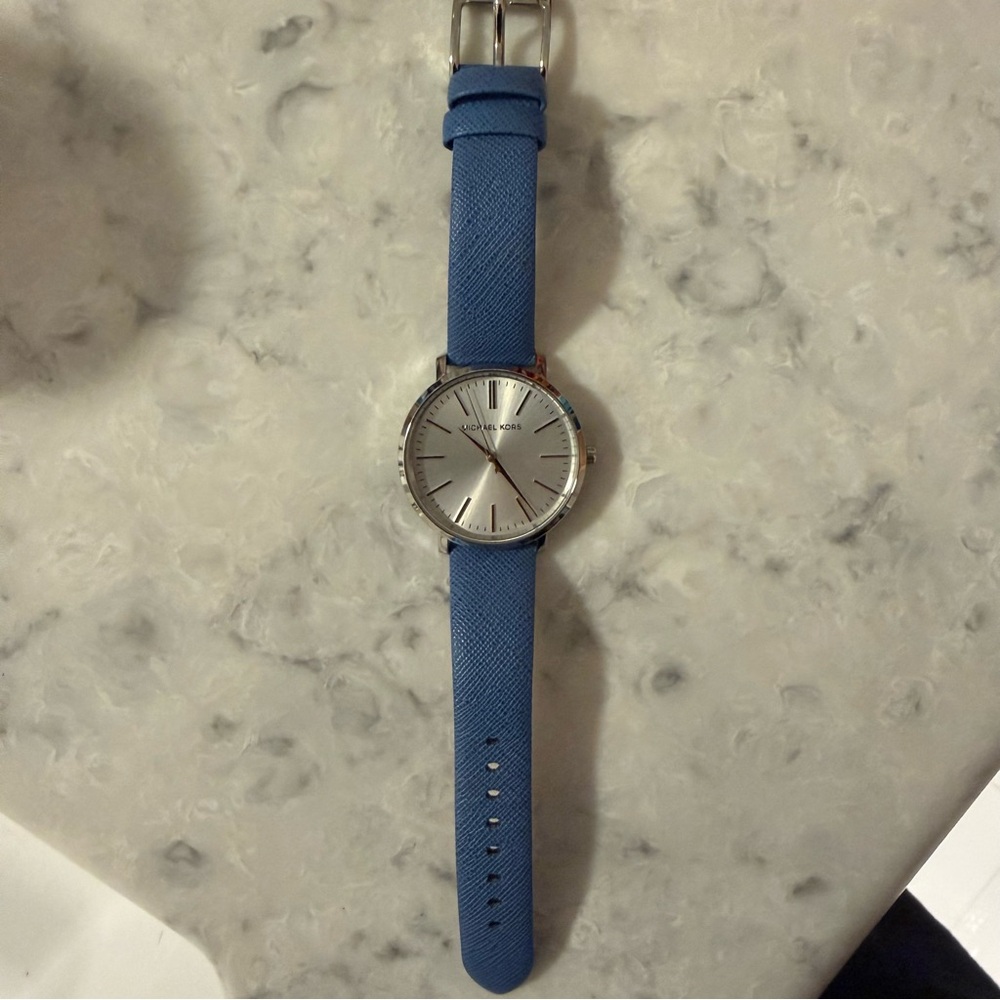 Michael Kors Blue and Silver Women's Watch